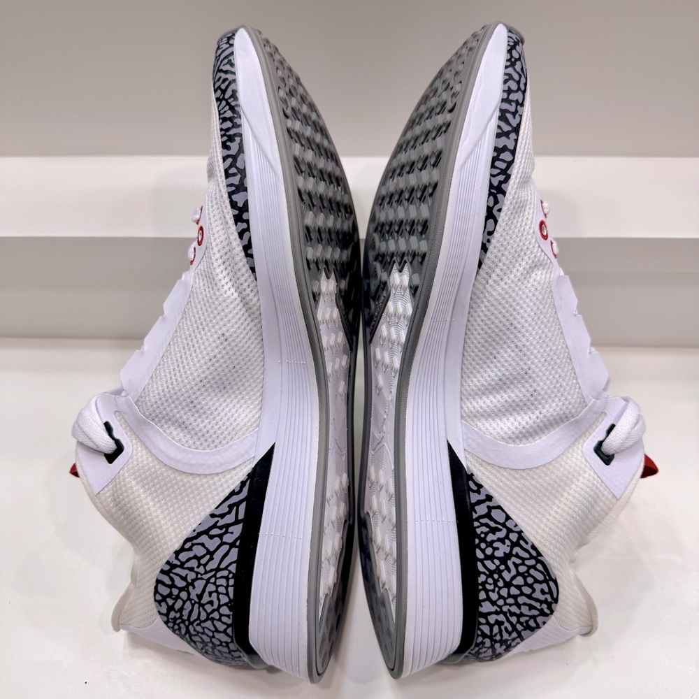 Nike Jordan 88 Racer White Cement Fire Red Mens Size 11 Running Shoes AV1200-100 - Picture 6 of 13